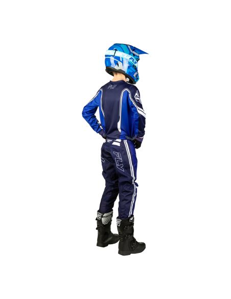 Tenue cross enfant Fly 2027 F-16 Raze - Bleu Blanc