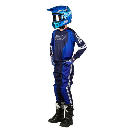 Tenue cross enfant Fly 2027 F-16 Raze - Bleu Blanc