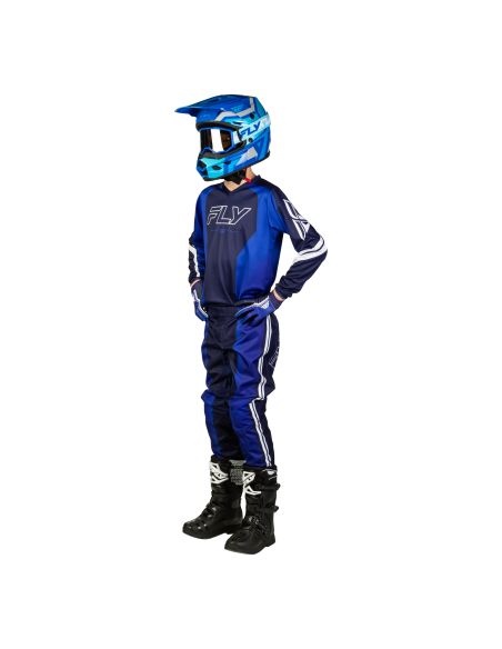 Tenue cross enfant Fly 2027 F-16 Raze - Bleu Blanc