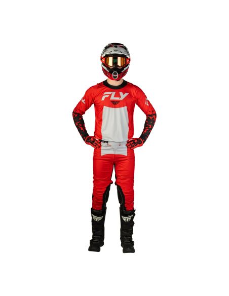 Tenue cross Fly 2027 Lite Flake - Rouge Gris Noir