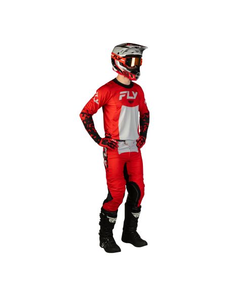 Tenue cross Fly 2027 Lite Flake - Rouge Gris Noir