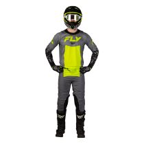 Tenue cross Fly 2027 Lite Flake - Gris Jaune fluo Noir
