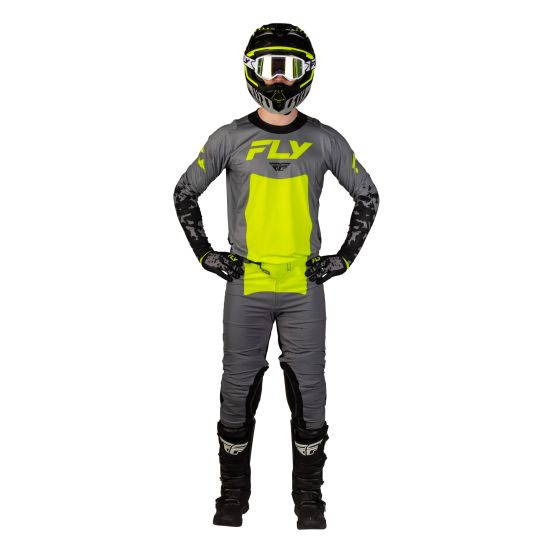 Tenue cross Fly 2027 Lite Flake - Gris Jaune fluo Noir