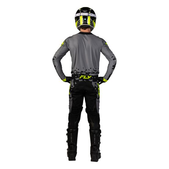 Tenue cross Fly 2027 Lite Flake - Gris Jaune fluo Noir