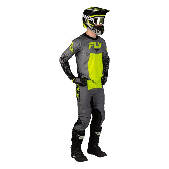Tenue cross Fly 2027 Lite Flake - Gris Jaune fluo Noir
