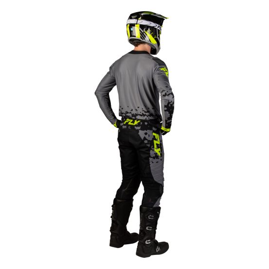 Tenue cross Fly 2027 Lite Flake - Gris Jaune fluo Noir
