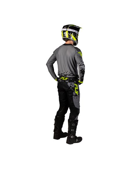 Tenue cross Fly 2027 Lite Flake - Gris Jaune fluo Noir