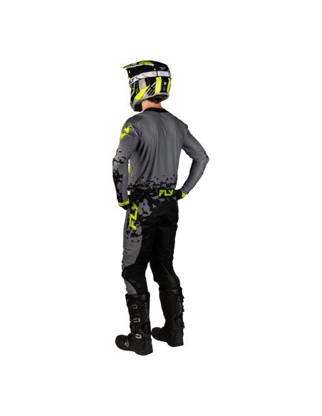 Tenue cross Fly 2027 Lite Flake - Gris Jaune fluo Noir
