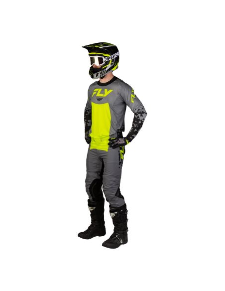 Tenue cross Fly 2027 Lite Flake - Gris Jaune fluo Noir