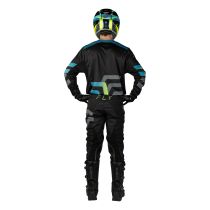 Tenue cross Fly 2027 Kinetic Volt - Noir Gris Turquoise Jaune 2