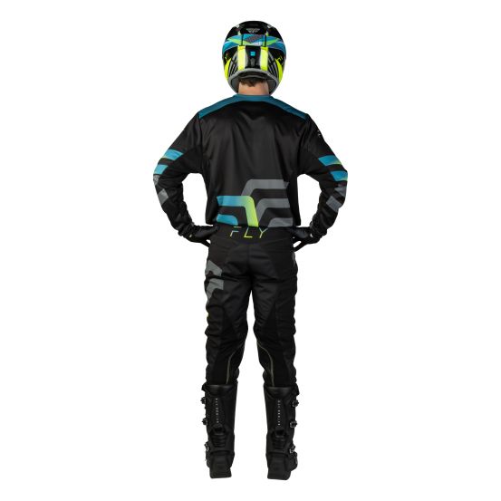 Tenue cross Fly 2027 Kinetic Volt - Noir Gris Turquoise Jaune