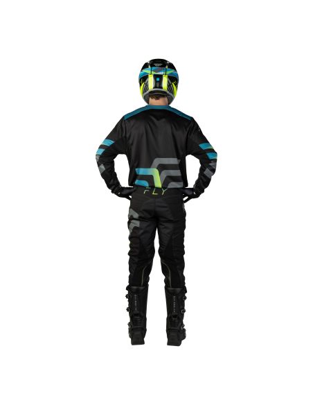 Tenue cross Fly 2027 Kinetic Volt - Noir Gris Turquoise Jaune