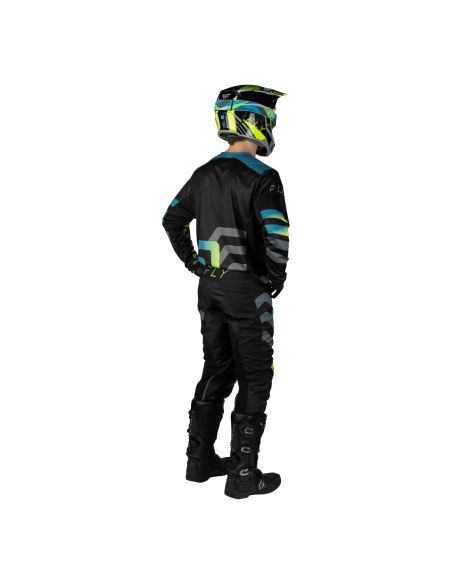 Tenue cross Fly 2027 Kinetic Volt - Noir Gris Turquoise Jaune