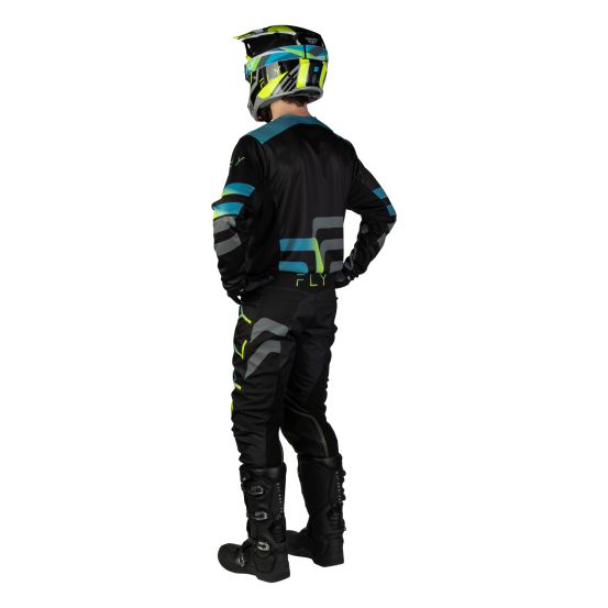 Tenue cross Fly 2027 Kinetic Volt - Noir Gris Turquoise Jaune