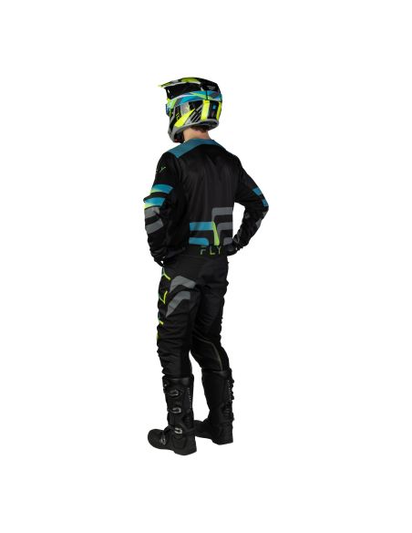 Tenue cross Fly 2027 Kinetic Volt - Noir Gris Turquoise Jaune