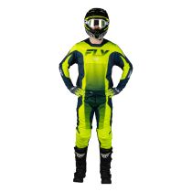 Tenue cross Fly 2027 Kinetic Fade - Jaune fluo Bleu Blanc