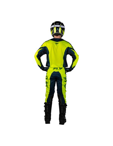 Tenue cross Fly 2027 Kinetic Fade - Jaune fluo Bleu Blanc