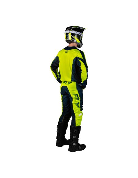 Tenue cross Fly 2027 Kinetic Fade - Jaune fluo Bleu Blanc
