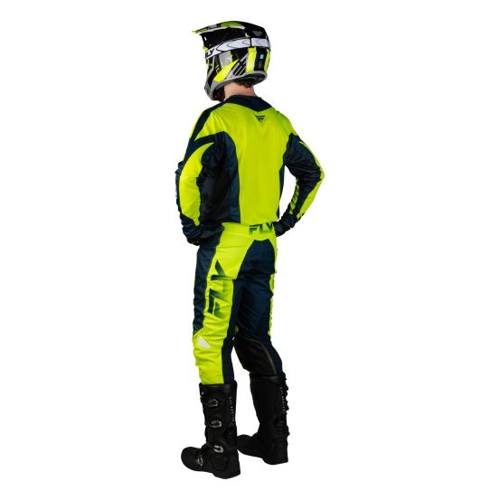 Tenue cross Fly 2027 Kinetic Fade - Jaune fluo Bleu Blanc