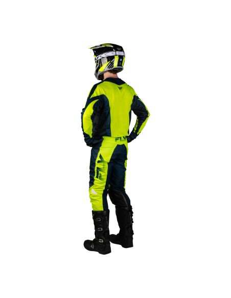 Tenue cross Fly 2027 Kinetic Fade - Jaune fluo Bleu Blanc