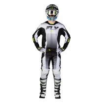 Tenue cross Fly 2027 Kinetic Fade - Blanc Noir Jaune fluo