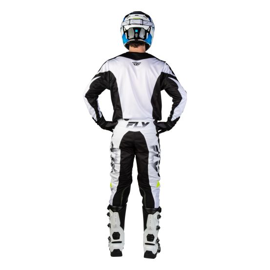 Tenue cross Fly 2027 Kinetic Fade - Blanc Noir Jaune fluo