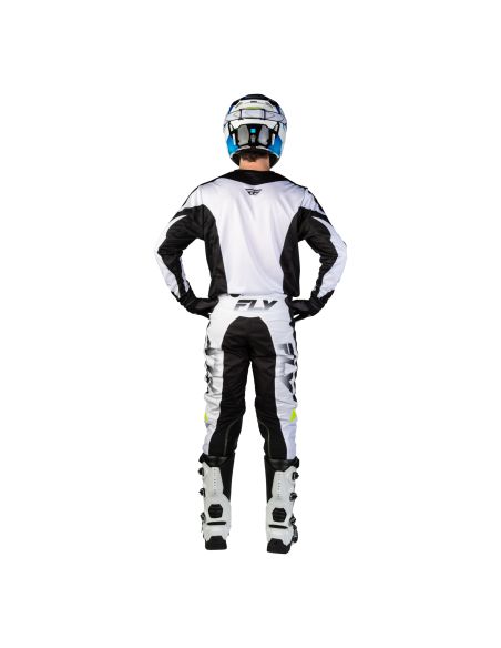 Tenue cross Fly 2027 Kinetic Fade - Blanc Noir Jaune fluo