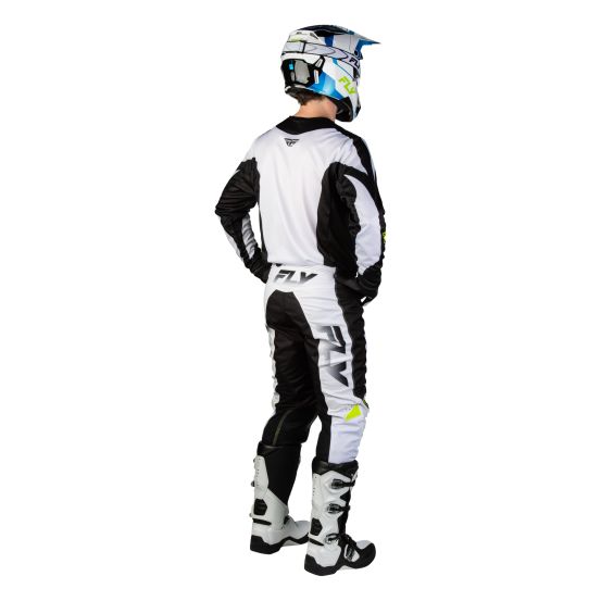 Tenue cross Fly 2027 Kinetic Fade - Blanc Noir Jaune fluo