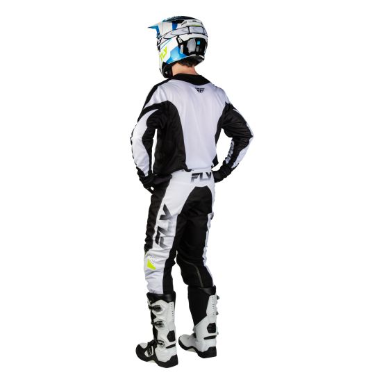 Tenue cross Fly 2027 Kinetic Fade - Blanc Noir Jaune fluo