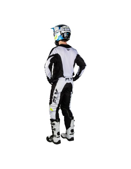 Tenue cross Fly 2027 Kinetic Fade - Blanc Noir Jaune fluo