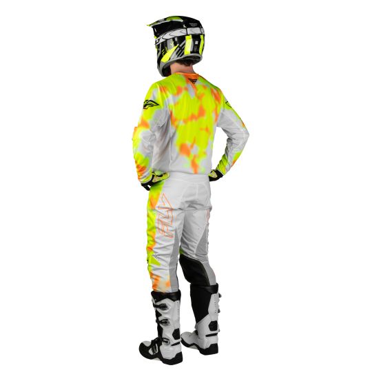 Tenue cross Fly 2027 Kinetic Blur - Blanc Jaune fluo Orange