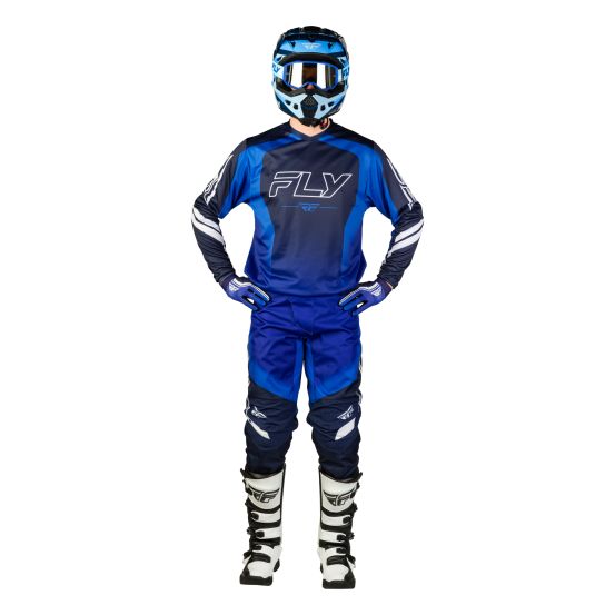 Tenue cross Fly 2027 F-16 Raze - Bleu Blanc