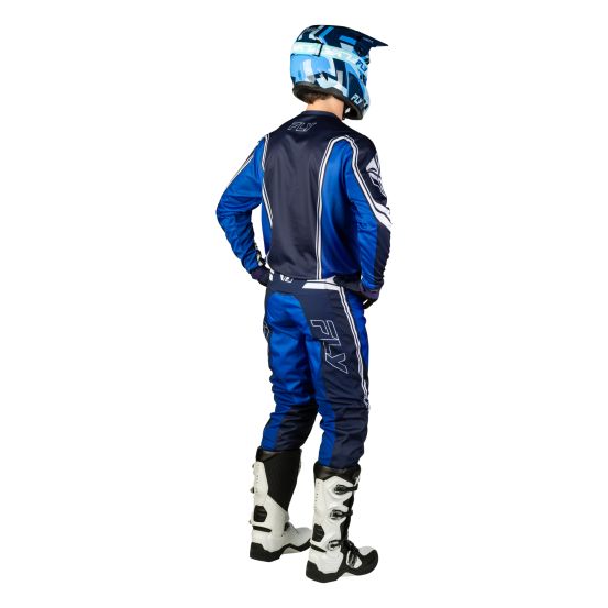 Tenue cross Fly 2027 F-16 Raze - Bleu Blanc