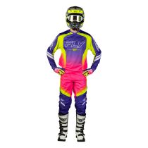 Tenue cross Fly 2027 F-16 Raze - Violet Rouge Jaune