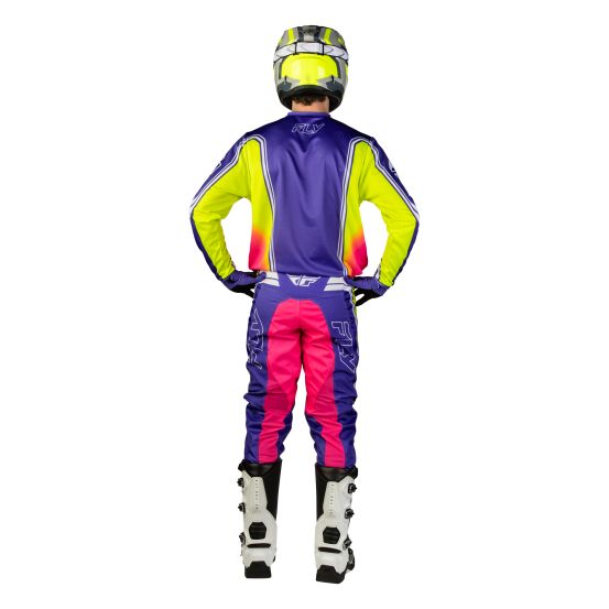 Tenue cross Fly 2027 F-16 Raze - Violet Rouge Jaune