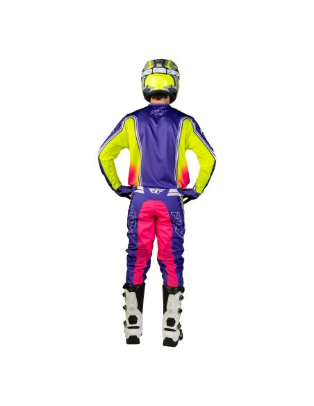 Tenue cross Fly 2027 F-16 Raze - Violet Rouge Jaune