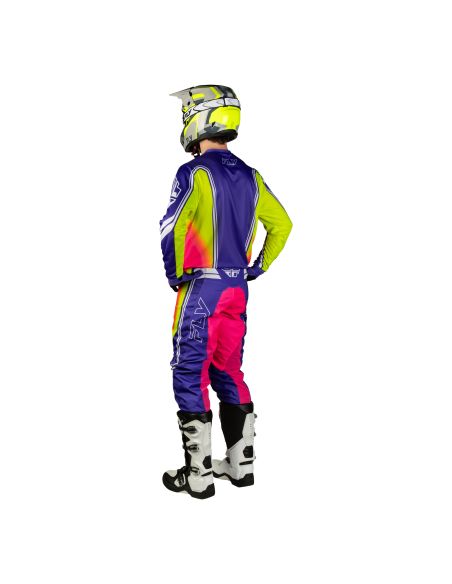 Tenue cross Fly 2027 F-16 Raze - Violet Rouge Jaune