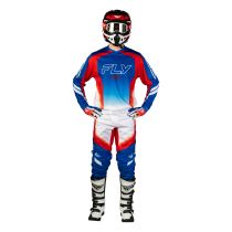 Tenue cross Fly 2027 F-16 Raze - Rouge Blanc Bleu