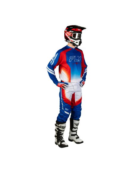 Tenue cross Fly 2027 F-16 Raze - Rouge Blanc Bleu
