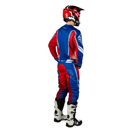 Tenue cross Fly 2027 F-16 Raze - Rouge Blanc Bleu