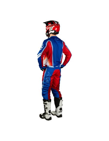 Tenue cross Fly 2027 F-16 Raze - Rouge Blanc Bleu