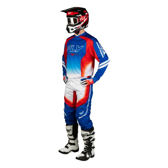 Tenue cross Fly 2027 F-16 Raze - Rouge Blanc Bleu