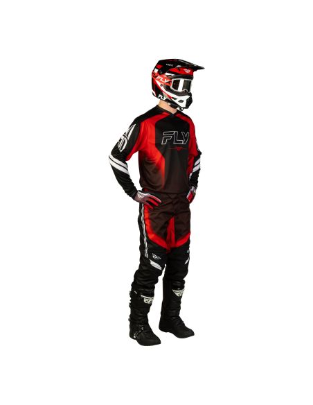 Tenue cross Fly 2027 F-16 Raze - Noir Rouge Blanc