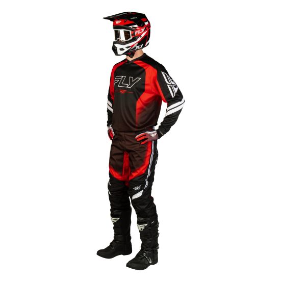 Tenue cross Fly 2027 F-16 Raze - Noir Rouge Blanc