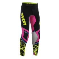 Pantalon cross enfant Thor 2027 Sportmode Punkd - Noir Rose Fuchsia