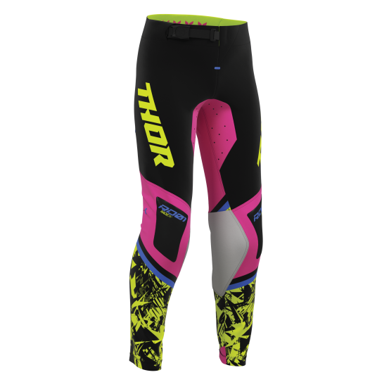 Pantalon cross enfant Thor 2027 Sportmode Punkd - Noir Rose Fuchsia