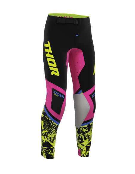 Pantalon cross enfant Thor 2027 Sportmode Punkd - Noir Rose Fuchsia
