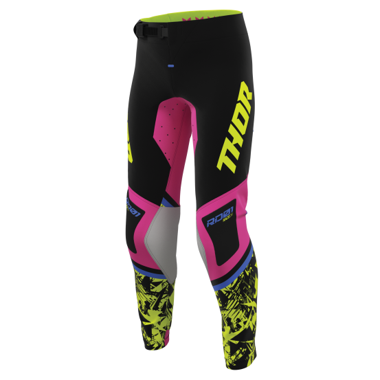 Pantalon cross enfant Thor 2027 Sportmode Punkd - Noir Rose Fuchsia