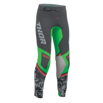 Pantalon cross enfant Thor 2027 Sportmode Punkd - Gris Charcoal Vert