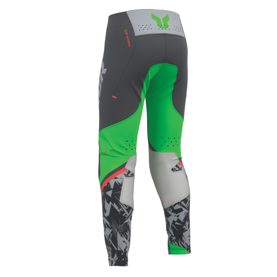 Pantalon cross enfant Thor 2027 Sportmode Punkd - Gris Charcoal Vert